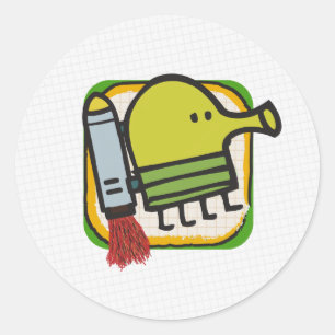 Doodle Jump Classic Round Sticker
