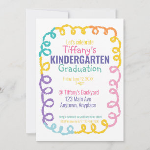Doodle Kindergarten Graduation Party Invitation
