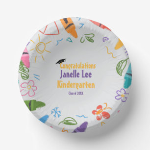 Doodle Kindergarten Graduation Party  Paper Plate