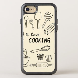 Doodle-kitchen-utensils OtterBox Symmetry iPhone 8/7 Case