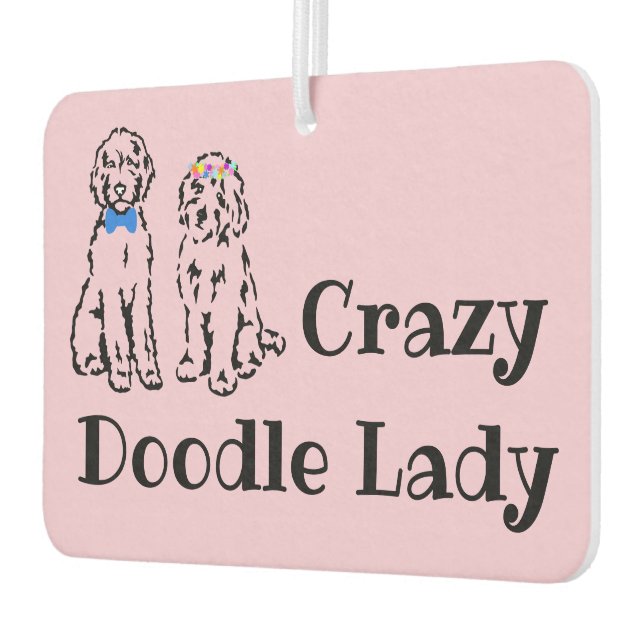 Doodle Lady Car Air Freshener (Left)