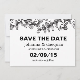 Doodle Leaves Save The Date