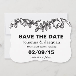 Doodle Leaves Save The Date