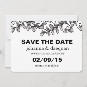 Doodle Leaves Save The Date