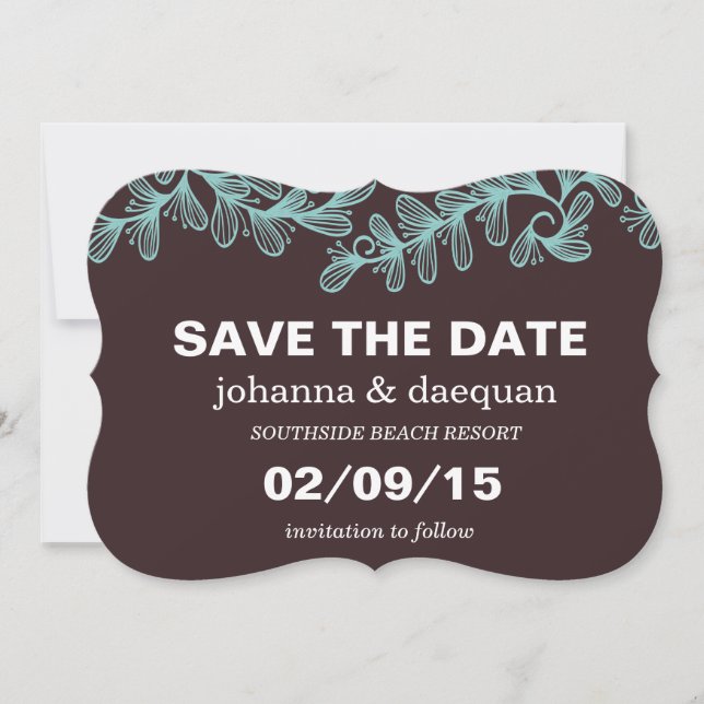 Doodle Leaves Save The Date (Front)