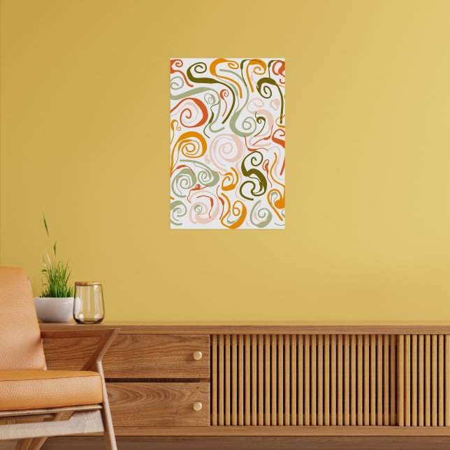 Doodle Line Style Modern Wall Art (Living Room 2)