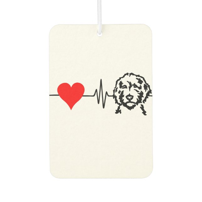 Doodle Love Heartbeat Air Freshener (Front)