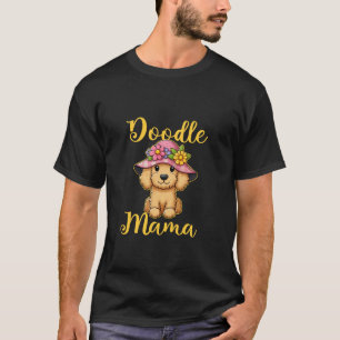 Doodle Mama, Cute Flower Dog, Trending Sweet Golde T-Shirt