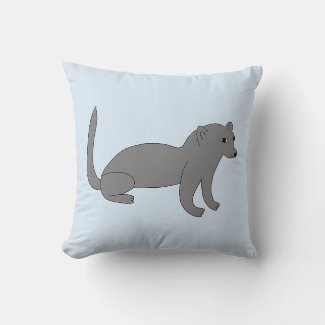 Doodle Marten Throw Pillow (Front)