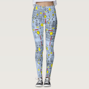 Doodle mess A01A1.LBlue BG Leggings