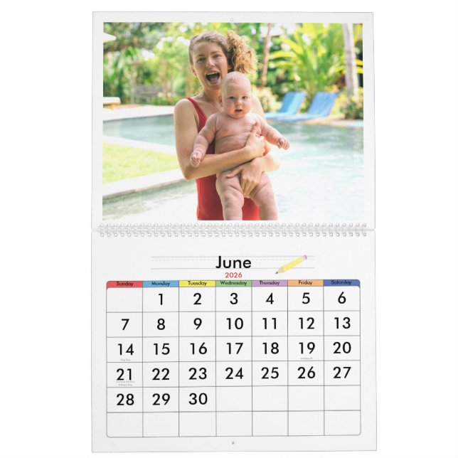 Doodle mignon & Friendly Baby Wall Calendrier 2024 (Jun 2026)