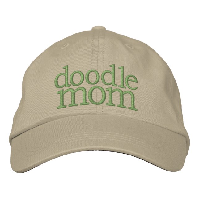 "Doodle MOM"  Dog Lover Embroidered Ball Cap (Front)