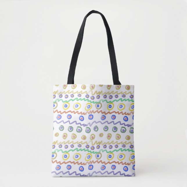 doodle ornaments tote bag (Front)