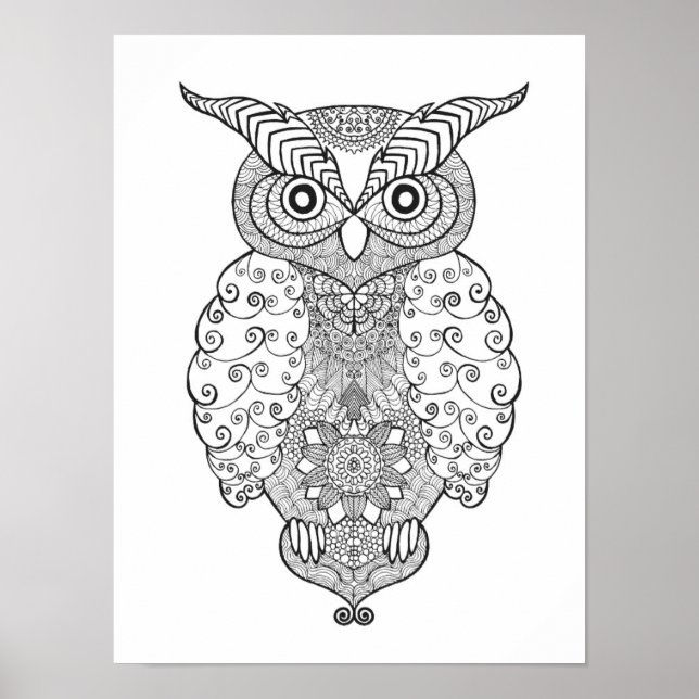 Doodle Owl 2 Poster (Front)