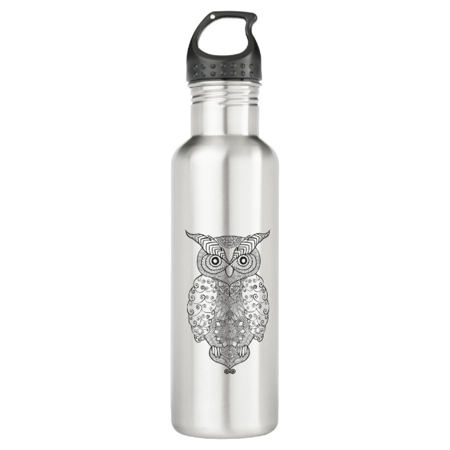 Doodle Owl 710 Ml Water Bottle (Front)