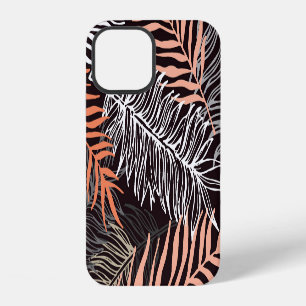 Doodle Palm: Hand-Drawn Leafy Pattern. iPhone 12 Case
