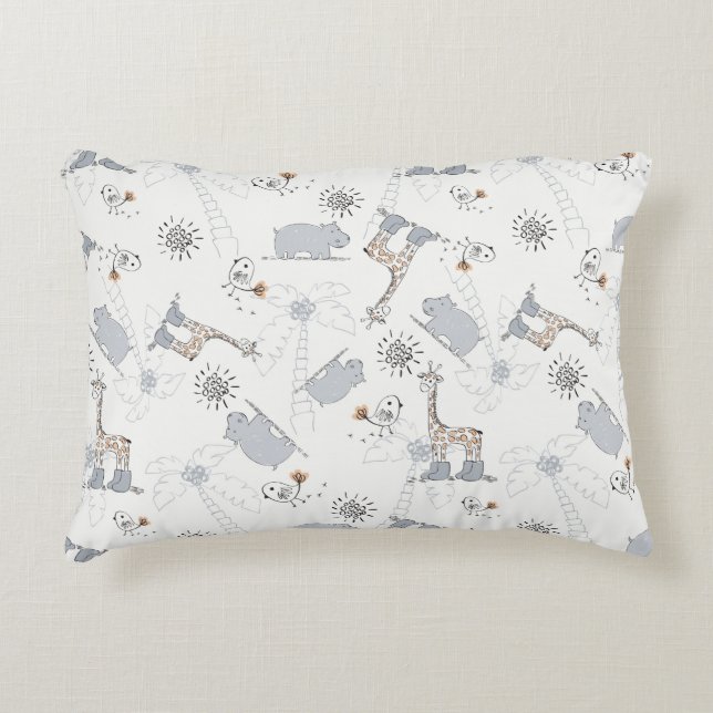 doodle pattern 2 accent pillow (Front)
