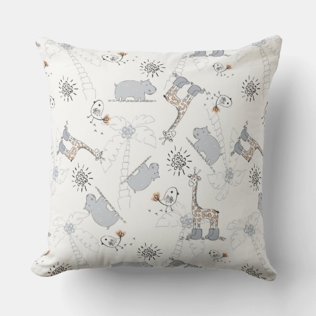 doodle pattern 2 throw pillow (Front)