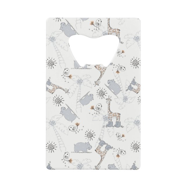 doodle pattern 2 wallet bottle opener (Front)