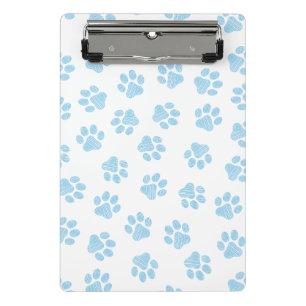 Doodle Paws, Dog Paws, Baby Blue Paws Mini Clipboard