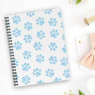 Doodle Paws, Dog Paws, Baby Blue Paws Notebook