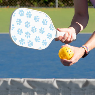 Doodle Paws, Dog Paws, Baby Blue Paws Pickleball Paddle