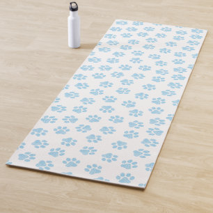 Doodle Paws, Dog Paws, Baby Blue Paws Yoga Mat