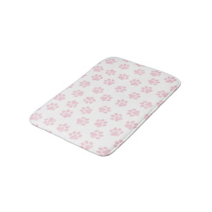 Doodle Paws, Dog Paws, Baby Pink Paws Bath Mat