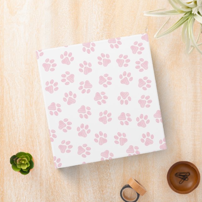 Doodle Paws, Dog Paws, Baby Pink Paws Binder (In Situ)