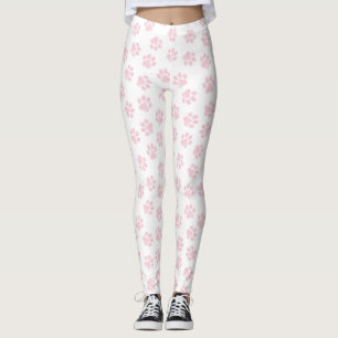 Doodle Paws, Dog Paws, Baby Pink Paws Leggings