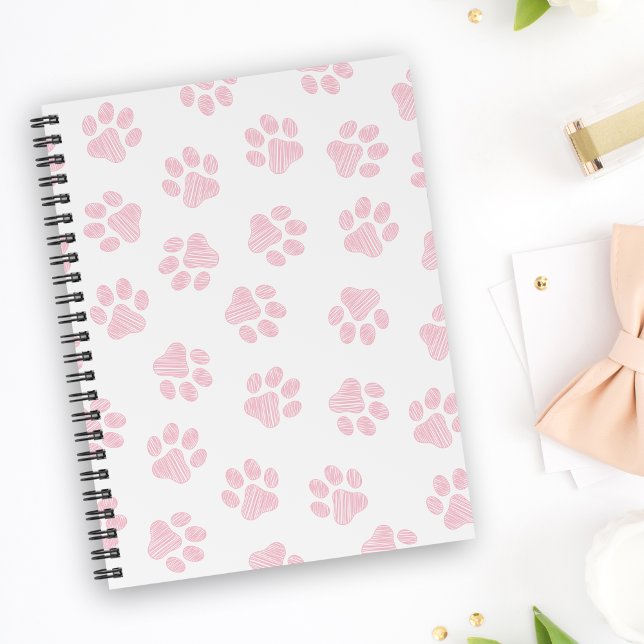Doodle Paws, Dog Paws, Baby Pink Paws Notebook (Creator Uploaded)