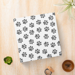 Doodle Paws, Dog Paws, Black Paws Binder