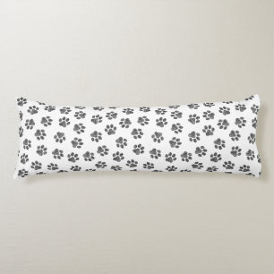 Doodle Paws, Dog Paws, Black Paws Body Pillow