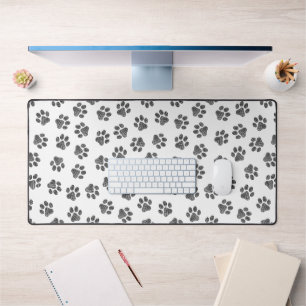 Doodle Paws, Dog Paws, Black Paws Desk Mat