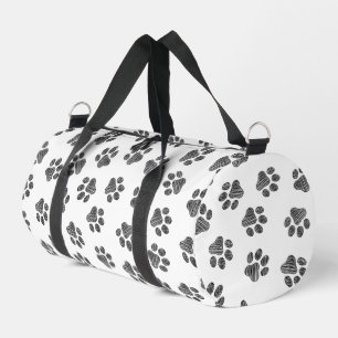 Doodle Paws, Dog Paws, Black Paws Duffle Bag