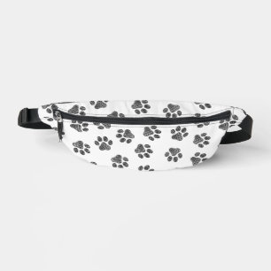 Doodle Paws, Dog Paws, Black Paws Fanny Pack