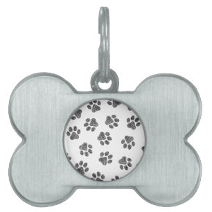 Doodle Paws, Dog Paws, Black Paws Pet ID Tag