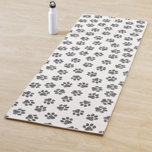 Doodle Paws, Dog Paws, Black Paws Yoga Mat