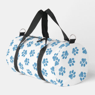Doodle Paws, Dog Paws, Blue Paws Duffle Bag