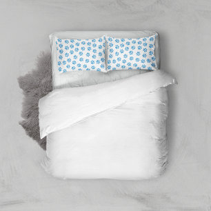 Doodle Paws, Dog Paws, Blue Paws Pillowcase