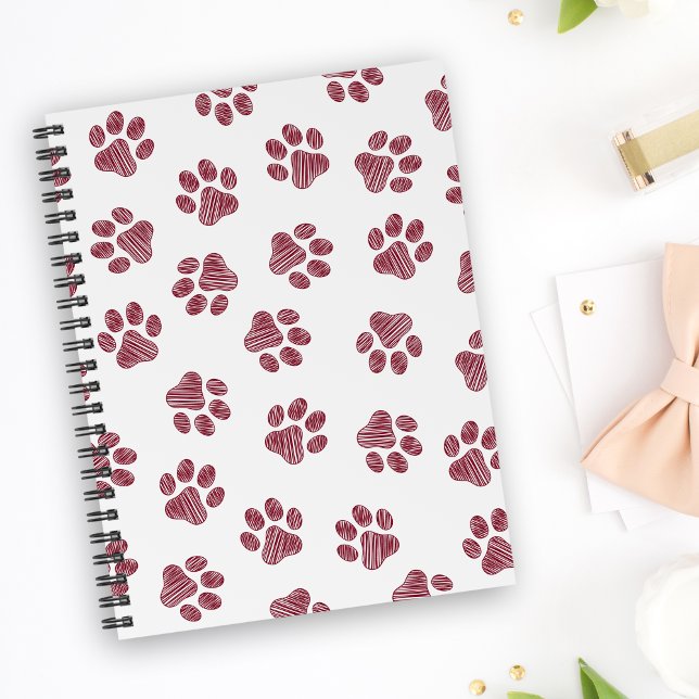Doodle Paws, Dog Paws, Burgundy Paws Planner (Creator Uploaded)