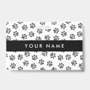 Doodle Paws, Dog Paws, Cat Paws, Black Paws Badge