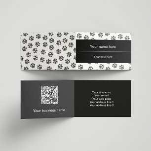Doodle Paws, Dog Paws, Cat Paws, Black Paws Business Card