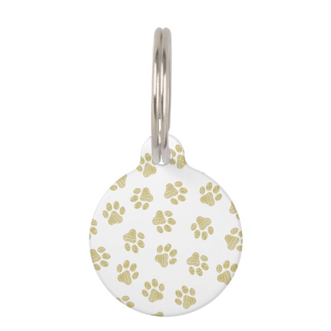 Doodle Paws, Dog Paws, Gold Paws Pet Tag (Front)
