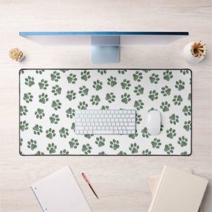 Doodle Paws, Dog Paws, Green Paws Desk Mat