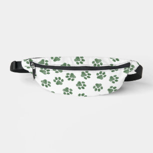 Doodle Paws, Dog Paws, Green Paws Fanny Pack