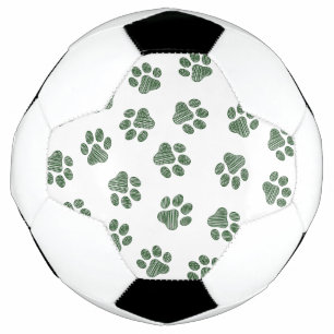 Doodle Paws, Dog Paws, Green Paws Soccer Ball