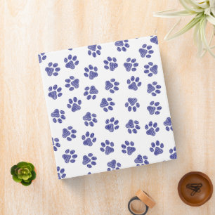 Doodle Paws, Dog Paws, Navy Blue Paws Binder