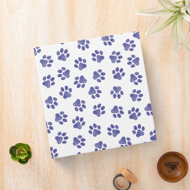 Doodle Paws, Dog Paws, Navy Blue Paws Binder (In Situ)