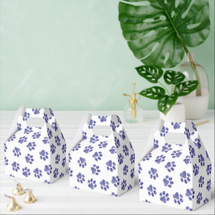 Doodle Paws, Dog Paws, Navy Blue Paws Favor Box